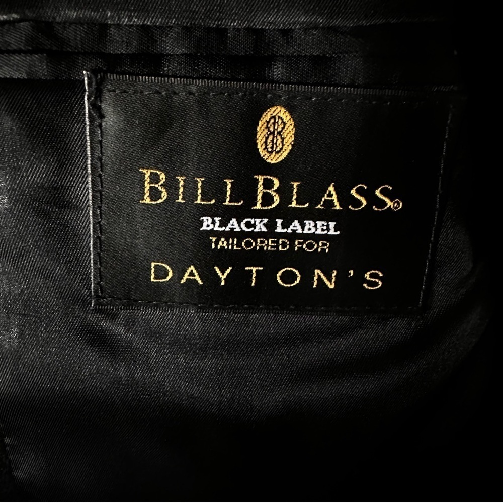 Bill Blass Blazer Men's 44L Black Single Breasted 3 Button 100% Cashmere - Picture 9 of 15